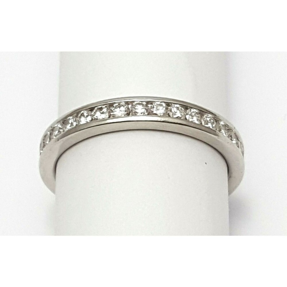 Exquisite Solid Designer Platinum Diamond Eternit… - image 4